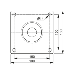 Brazo giratorio compacto Acero Zincado 1810 mm