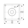 Brazo giratorio compacto Acero Zincado 1810 mm